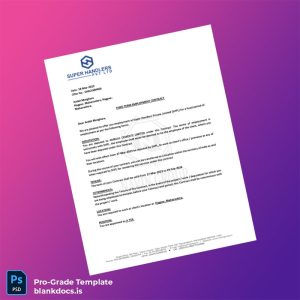 Blank India Super Handlers Private Limited Employment Verification Letter Template (Word/PDF) Document Preview - BlankDocs