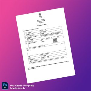 Blank India Superintendent GST Registration Certificate Template (Word/PDF) Document Preview