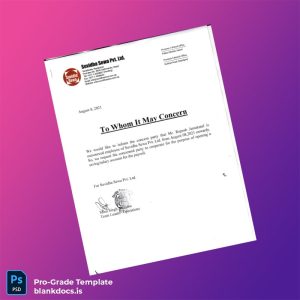 Blank India Suvidha Sewa Pvt Ltd Employment Verification Letter Template (Word/PDF) Document Preview - BlankDocs