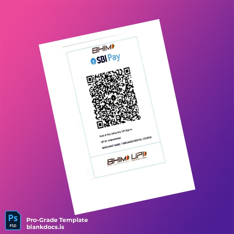 Blank India Tamil Nadu Dental Council BDS Registration Certificate Template in Word and PDF formats page 2 Document Preview - BlankDocs