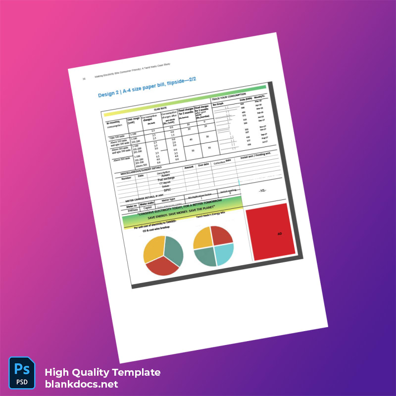 India Tamil Nadu Electricity Board Editable Electricity Bill Template in Word and PDF formats page 4