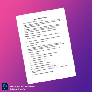 Blank India Tax Authority Registration Certificate Template (Word/PDF) Document Preview