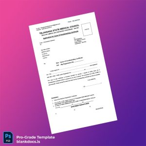Blank India Telangana State Medical Council Good Standing Certificate Application Form Template (Word/PDF) Document Preview - BlankDocs