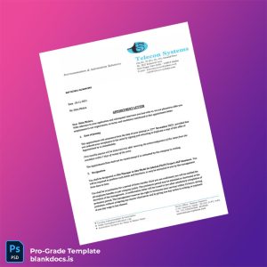 Blank India Telecon Systems Employment Verification Letter Template (Word/PDF) Document Preview - BlankDocs