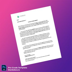 Blank India Terraz Capital Pvt Ltd Employment Verification Letter Template (Word/PDF) Document Preview - BlankDocs