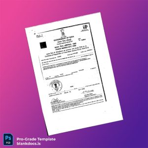 Blank India Trade Marks Registry Certificate of Registration Template (Word/PDF) Document Preview - BlankDocs