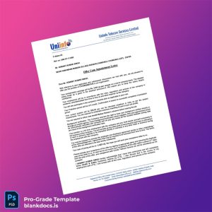 Blank India Uniinfo Telecom Services Ltd Employment Verification Letter Template (Word/PDF) Document Preview - BlankDocs
