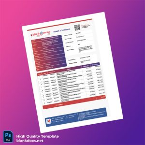 India Union Bank Statement Template in Word and PDF formats