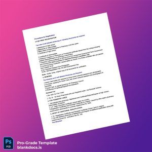 Blank India Uttar Pradesh Pharmacy Registration Certificate Template (Word/PDF) Document Preview - BlankDocs