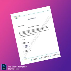 Blank India Zeroinedex Technology Employment Verification Letter Template (Word/PDF) Document Preview - BlankDocs