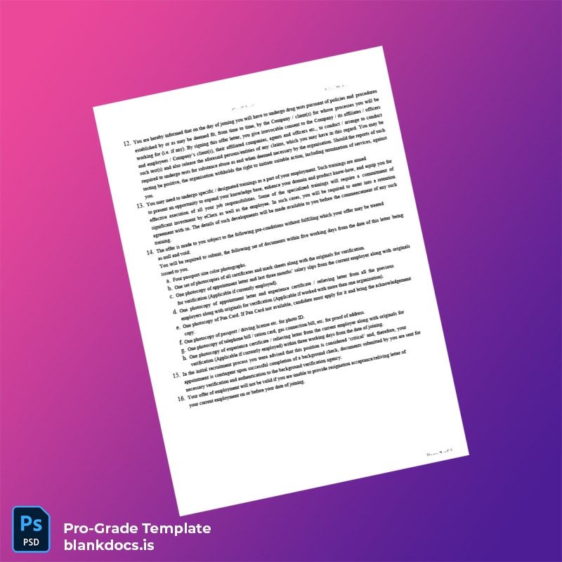 Blank India eClerx Services Ltd Employment Verification Letter Template in Word and PDF formats page 2 Document Preview - BlankDocs