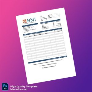 Indonesia Bank Statement Template in Word and PDF formats