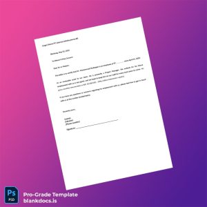 Blank Indonesia PT Employment Verification Letter Template (Word/PDF) Document Preview - BlankDocs