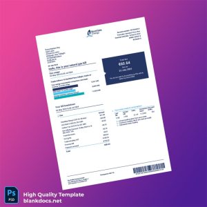 Ireland Bord G Is Energy Limited Editable Gas Bill Template in Word and PDF formats