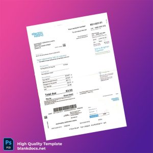 Ireland Electric Ireland Editable Electricity Bill Template in Word and PDF formats