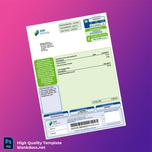 Ireland SSE Airtricity Editable Utility Bill Template in Word and PDF formats