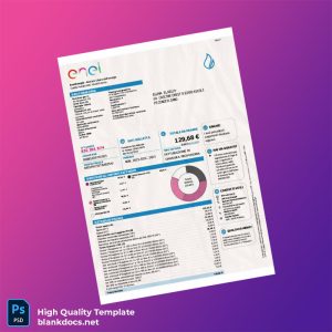 Italy City Gas Editable Utility Bill Template in Word and PDF formats