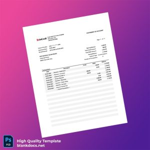 Italy Current Account Statement Template in Word and PDF formats