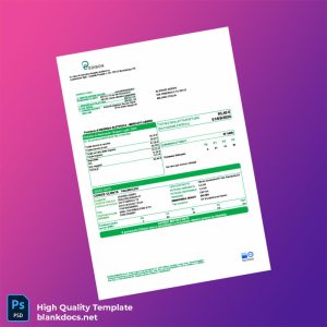 Italy Edison Energia S P A Editable Electricity Bill Template in Word and PDF formats