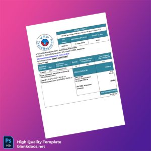 Kazakhstan Editable Water Bill Template in Word and PDF formats