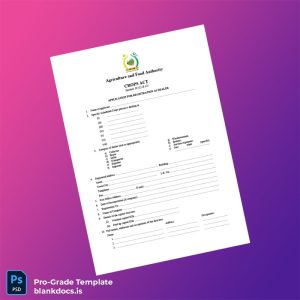 Blank Kenya Agriculture and Food Authority Registration Certificate Template (Word/PDF) Document Preview - BlankDocs