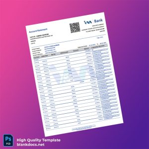 Kenya I M Bank Statement Template in Word and PDF formats