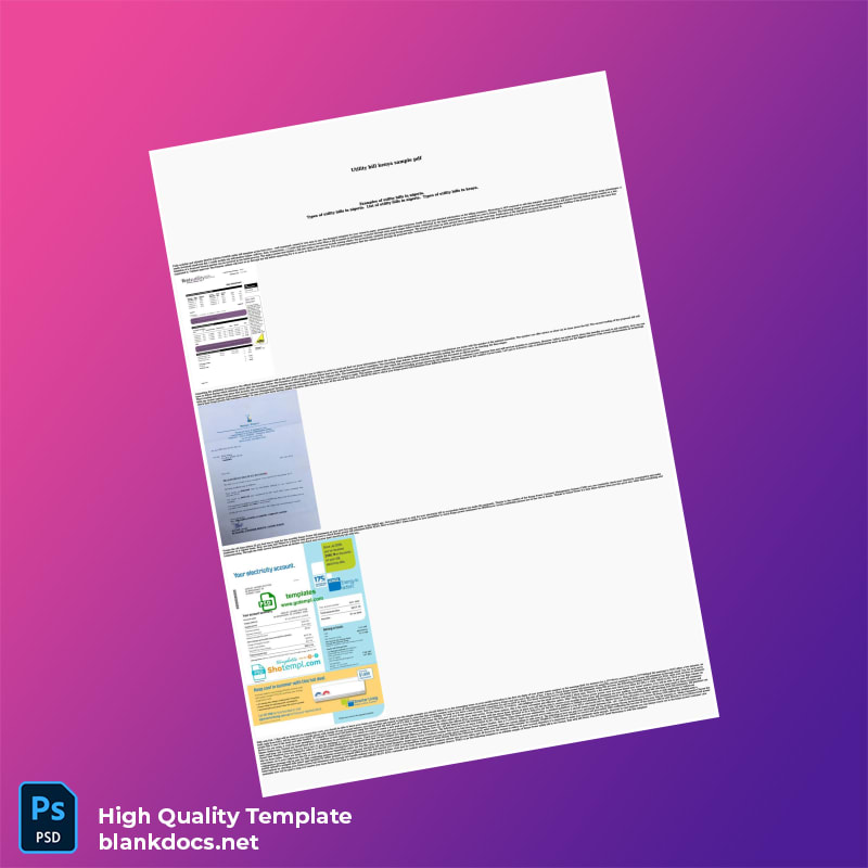 Kenya Kenya Power Editable Utility Bill Template in Word and PDF formats page 3