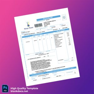 Kenya Kenya Power Lighting Company Limited Editable Electricity Bill Template in Word and PDF formats