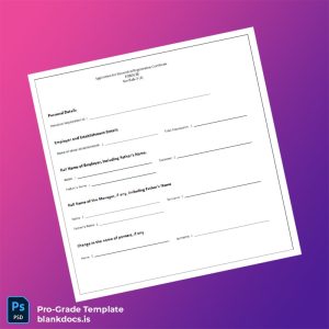 Blank Labor Renewal Registration Establishment Certificate Template (Word/PDF) Document Preview - BlankDocs