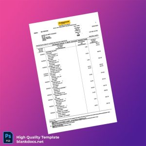 Malaysia Bank MBB Statement Template in Word and PDF formats