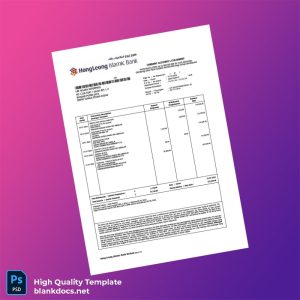 Malaysia Hong Leong Islamic Bank Statement Template in Word and PDF formats