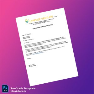 Blank Malaysia Lynpeez Venture Employment Verification Letter Template (Word/PDF) Document Preview - BlankDocs