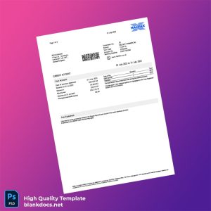 Mauritius Bank Statement Template in Word and PDF formats