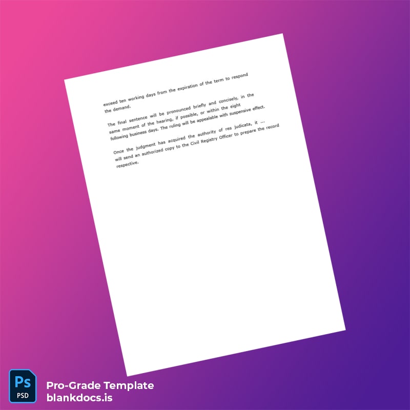 Blank Mexico Municipal Registry Late Registration Petition for Birth Certificate Template in Word and PDF formats page 6 Document Preview - BlankDocs
