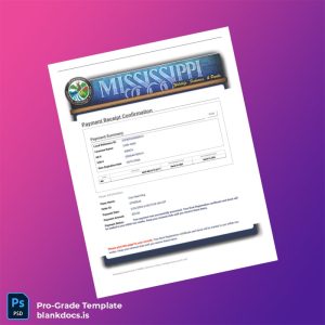 Blank Mississippi Department of Wildlife Fisheries and Parks Boat Registration Confirmation Template (Word/PDF) Document Preview - BlankDocs