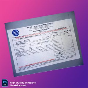 NATIONAL POWER CORPORATION Editable Utility Bill Template in Word and PDF formats