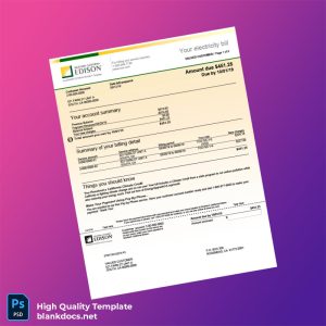 N_A Editable Electricity Bill Template in Word and PDF formats