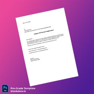 Blank Nepal Mercantile Communication Pvt Ltd Domain Registration Request Letter Template (Word/PDF) Document Preview - BlankDocs
