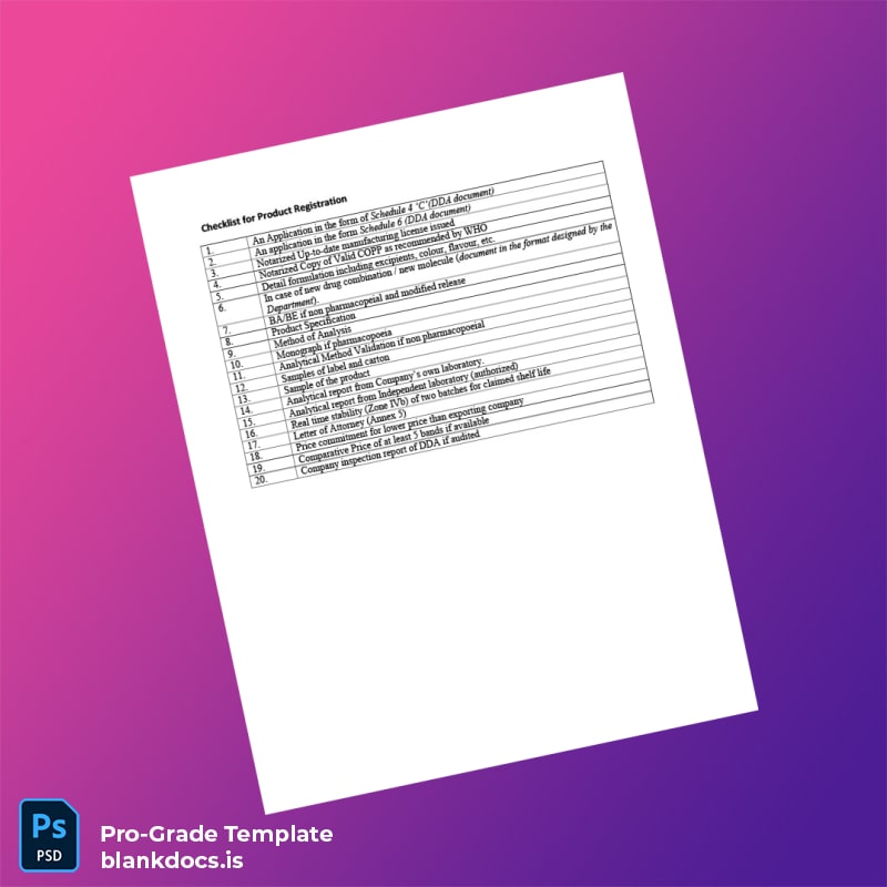 Blank Nepal Ministry of Commerce Company Registration Checklist Template in Word and PDF formats page 2 Document Preview - BlankDocs