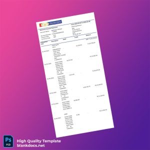 Nepal PTR Bank Statement Template in Word and PDF formats