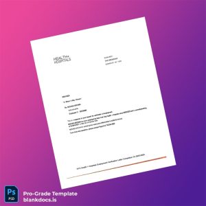 Blank New York City Health Hospitals Employment Verification Letter Template (Word/PDF) Document Preview - BlankDocs