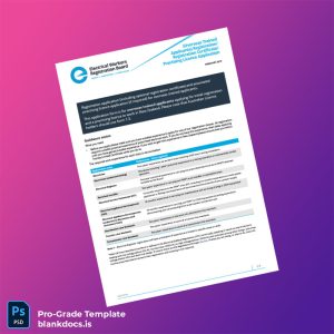 Blank New Zealand Electrical Registration Application Template (Word/PDF) Document Preview - BlankDocs