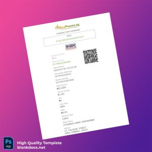 Nigeria EKEDC Editable Utility Bill Template in Word and PDF formats