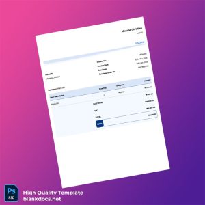 Nigeria Utility Bill Editable Invoice Template in Word and PDF formats