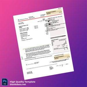 Not Specified Editable Utility Bill Template in Word and PDF formats