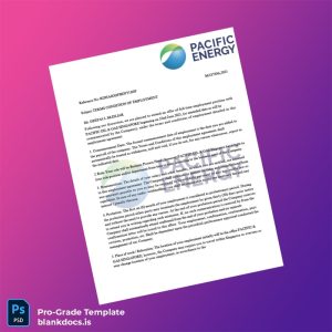 Blank Pacific Energy Employment Verification Letter Template (Word/PDF) Document Preview - BlankDocs