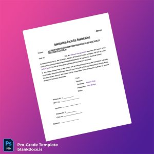 Blank Pakistan Application for Registration Certificate Template (Word/PDF) Document Preview - BlankDocs