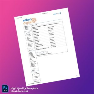 Pakistan Askari Bank Limited Editable Internet Bill Template in Word and PDF formats