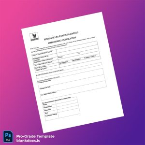 Blank Pakistan Burshane LPG Employment Verification Letter Template (Word/PDF) Document Preview - BlankDocs