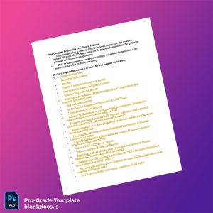 Blank Pakistan Federal Seed Certification and Registration Department Seed Company Registration Certificate Template in Word and PDF f Document Preview - BlankDocs